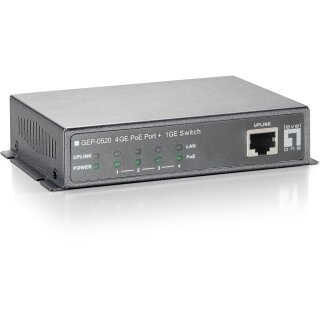 Switch 5x GE GEP-0520 61.6W 4xPoE+