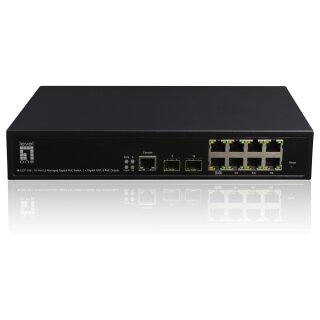 Switch 8x GE GEP-1061 2xGSFP 19" 180W 8xPoE+