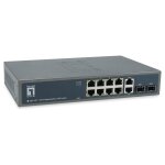 Switch 10x GE GEP-1221 2xGSFP 19" 150W 8xPoE+