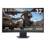 LG 32" 32GS60QX-B UltraGear WQHD Curved HDMI DP...