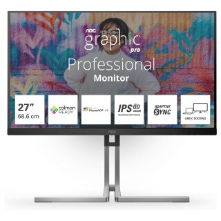 AOC 68.6cm (27") Q27U3CV 16:09 HDMI+DP+USB-C IPS black