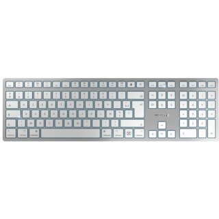 Cherry TAS KW 9100 Slim FOR MAC Wireless FR-Layout silver/w
