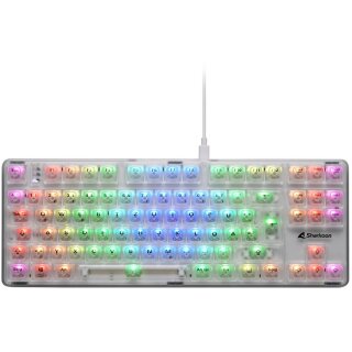 Sharkoon Gaming Tastatur Crystal Shark weiß DE