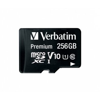 CARD 256GB Verbatim MicroXC Premium Class10 + Adapte retail