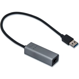 D I-TEC USB 3.0 Metal Gigabit Ethernet Adapter 1x USB 3.0 auf RJ-45 LED-Anzeige fuer Notebook Tablet PC Windows Mac Linux Android