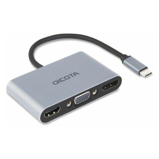 D Dicota USB-C Portable 5-in1 Docking Station 4K HDMI/DP PD