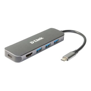 D-Link DUB-2333 5-in-1 USB-C Hub HDMI/Power Delivery1x HDMI