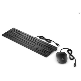 HP Tastatur 400 Pavilion +Maus Set Kabelgebunden Schwarz USB