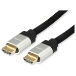 Equip HDMI UHS E.Gewebe 2.1 A-A St/St 1.0m 8K60Hz HDR sw
