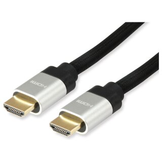 Equip HDMI UHS E.Gewebe 2.1 A-A St/St 2.0m 8K60Hz HDR sw