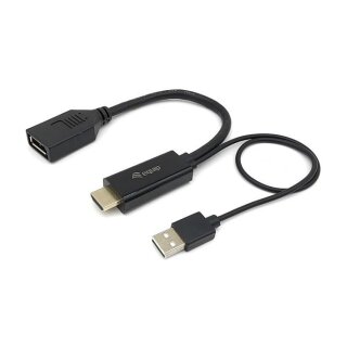 Equip HDMI Adapter Displayport St/Bu 0.15m 4K/60Hz sw