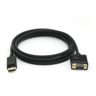 Equip Displayport->VGA(HD15) St/St 2.0m 1920x1200/60HZ sw