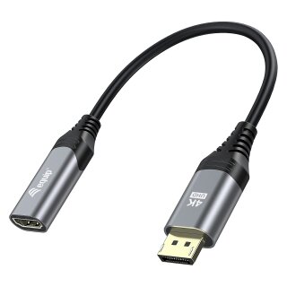 Equip Displayport->HDMI Adapter 1.2 St/Bu 4K/60Hz grau