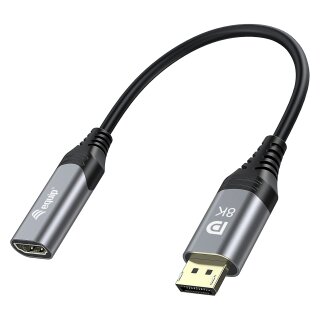 Equip Displayport->HDMI Adapter 1.4 St/Bu 8K/60Hz grau