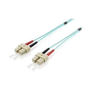 Equip LWL Patchkabel SC->SC 2.00m Multimode Duplex OM3 turq Polybeutel