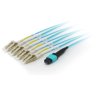 Equip MTP/LC Trunk Fiber Patch Cord OM4 M/M 3.00m Polybeutel