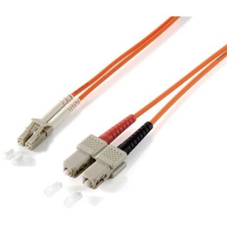 Equip LWL Patchkabel LC->SC 1.00m Multimode Duplex OM1 or Polybeutel