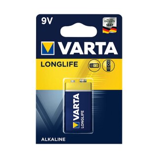 Batterie 9V E-Block (6LR61) *Varta* Longlife - 1-Pack