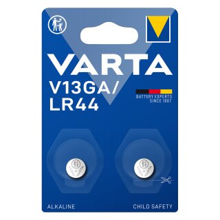 Batterie Knopfzelle V13GA (LR44) 1.55V *Varta* 2-Pack