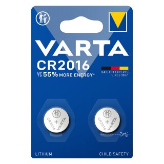 Batterie Knopfzelle CR2016 *Varta* 2-Pack