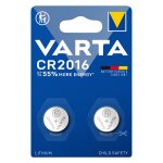Batterie Knopfzelle CR2016 *Varta* 2-Pack