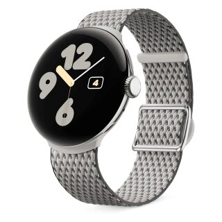 Google Pixel Watch 3 (41mm). Woven Band. Porcelain