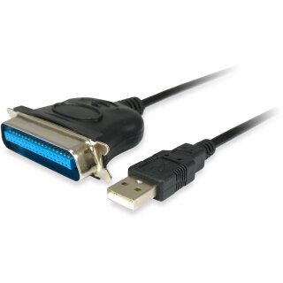 Equip Adapter USB-A -> Parallel EPP.ECP.bidi St/St 1.50m sw Polybeutel