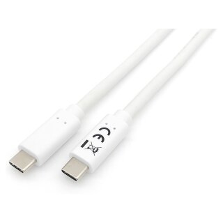 Equip Kabel USB-C 3.2 -> C St/St 1.00m 3A/20V ws
