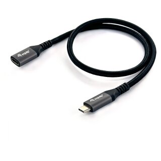 Equip Kabel USB-C 3.2 -> C Verl. St/Bu 0.50m 5A 4K/60Hz sw