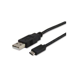 Equip Kabel USB-A 2.0 -> C St/St 1.00m 3A 480Mbps sw Polybeutel
