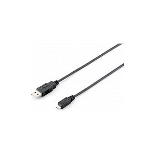 Equip Kabel USB-A 2.0 -> micro B St/St 1.80m schwarz Polybeutel