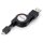 Equip Kabel USB-A 2.0 -> micro B St/St 1.00m aufrollbar sw Polybeutel