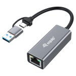 Equip Adapter USB-C -> RJ45 10/100/1000/2500 Mbps + USB-A