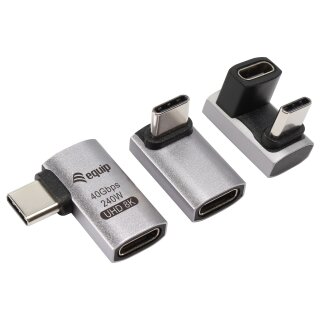 Equip Adapter USB 4.0 -> USB-C 40Gbps. 240W PD. 3er-Pack gr