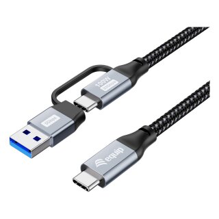 Equip Kabel USB-C 3.2 -> C/A St/St 2.00m 20Gbps schwarz