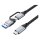 Equip Kabel USB-C 3.2 -> C/A St/St 3.00m 20Gbps schwarz