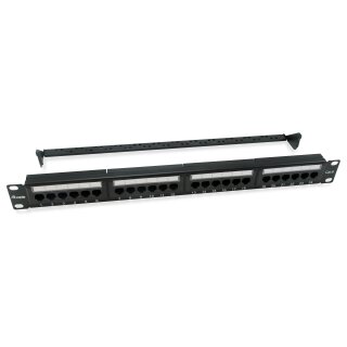 Equip Patchpanel 24x RJ45 Cat6 19" UTP 1HE ISO/IEC schwarz