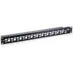 Equip Patchpanel 24x Cat6A 19" FTP 1HE Keystone...