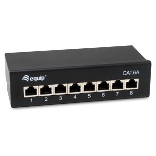 Equip Patchpanel 8x RJ45 Cat6A FTP 1HE Premium schwarz