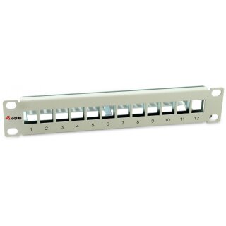 Equip Patchpanel 12x Cat6A 10" FTP 1HE Keystone Montage ws