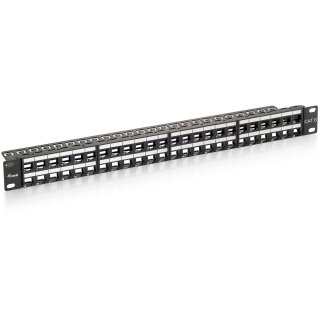 Equip Patchpanel 48x Cat6 19" UTP 1HE Keystone Montage sw