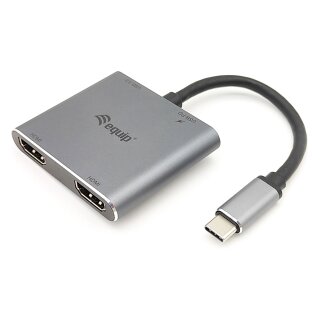 Equip Dock USB-C->2xHDMI.USB 3.0.100WPD 15cm si