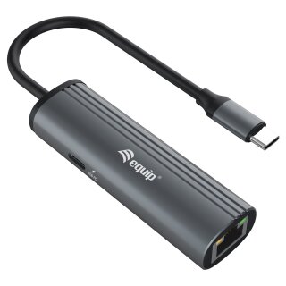 Equip Dock USB-C->GbE.100WPD3.0 15cm gr