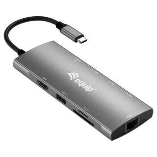 Equip Dock USB-C->HDMI.GbE.USB2.0.3xUSB3.0.100WPD.+ 25cm si