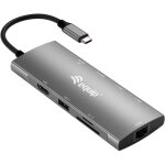 Equip Dock USB-C->HDMI.GbE.USB2.0.3xUSB3.0.100WPD.+...