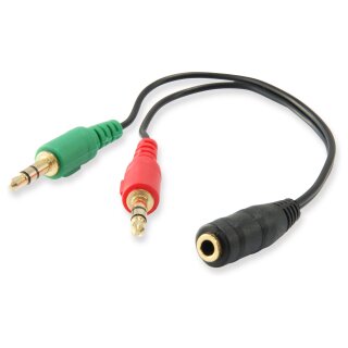 Equip Audiokabel Splitter 3.5mm 2x St/1x Bu
