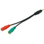 Equip Audiokabel 3.5mm 1x/2x St/Bu 0.15m Y-Kabel