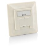 Equip Aufputz Frontplatte Cat6A 2x RJ45 RAL 9010...