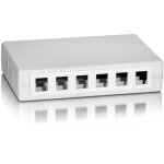 Equip Aufputzdose 12x Keystone Jack weiß