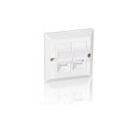 Equip Unterputzdose nur Frontplatte 2 Keystone 45°...